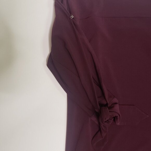 The Limited Slit Sleeve Blouse Women's Size Medium Wine Tasting Burgundy Red Top - Picture 13 of 16